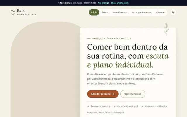 Ver o exemplo de Nutrição Clínica