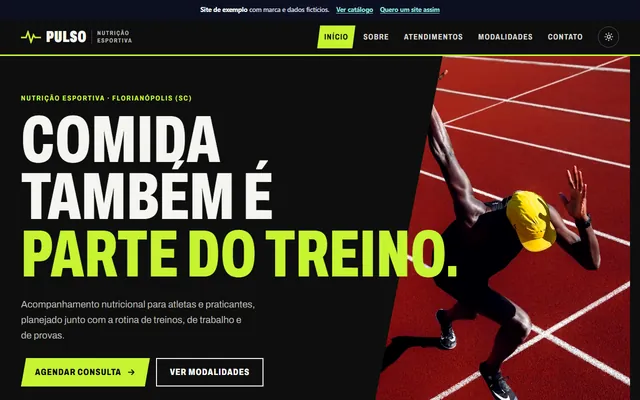 Ver o exemplo de Nutrição Esportiva